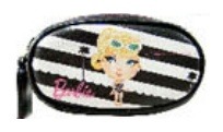 Yoko — Barbie Stripes with Black Leather